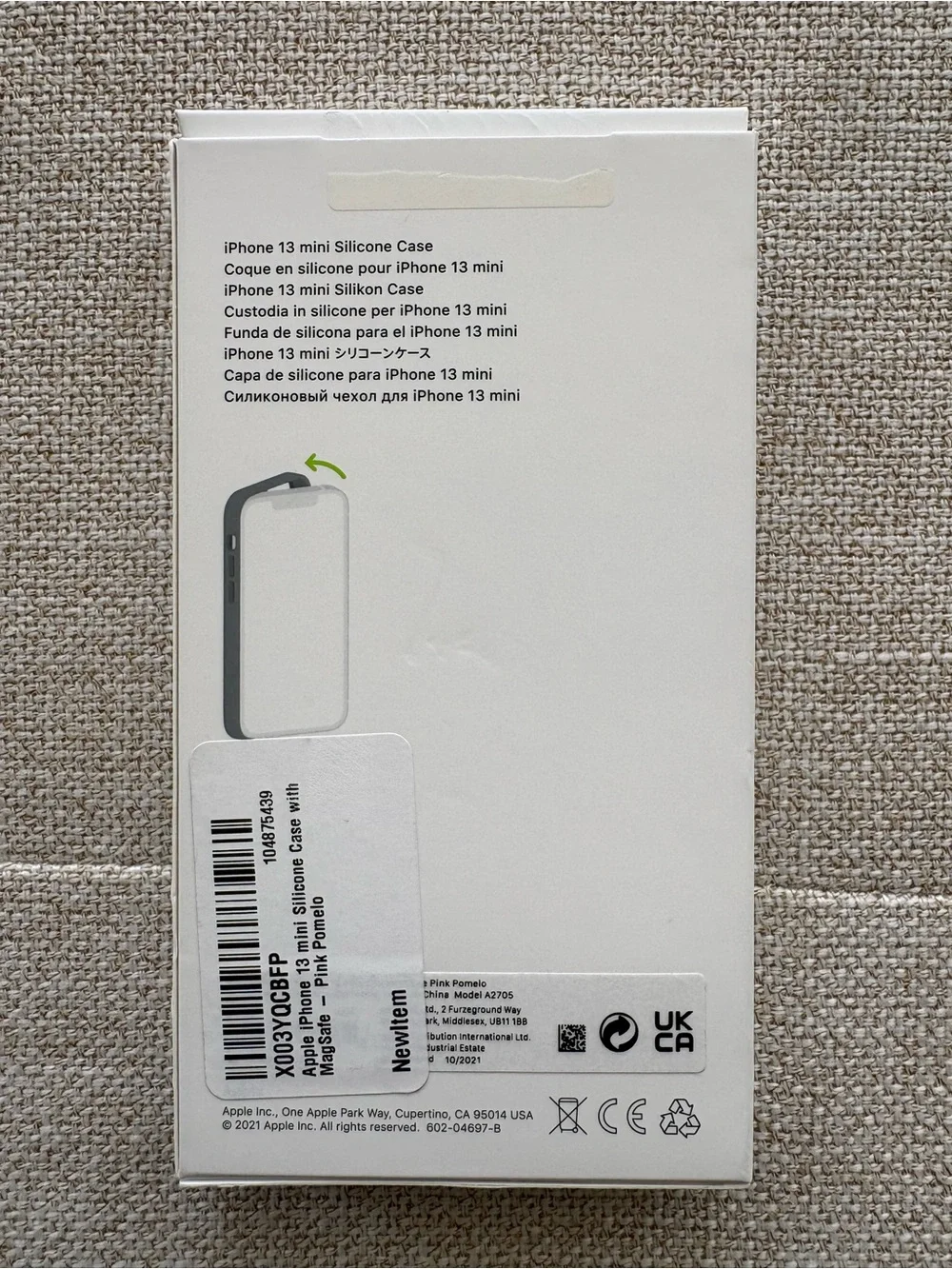 Apple iPhone 13 Mini Silicone Case - Pink Pomelo